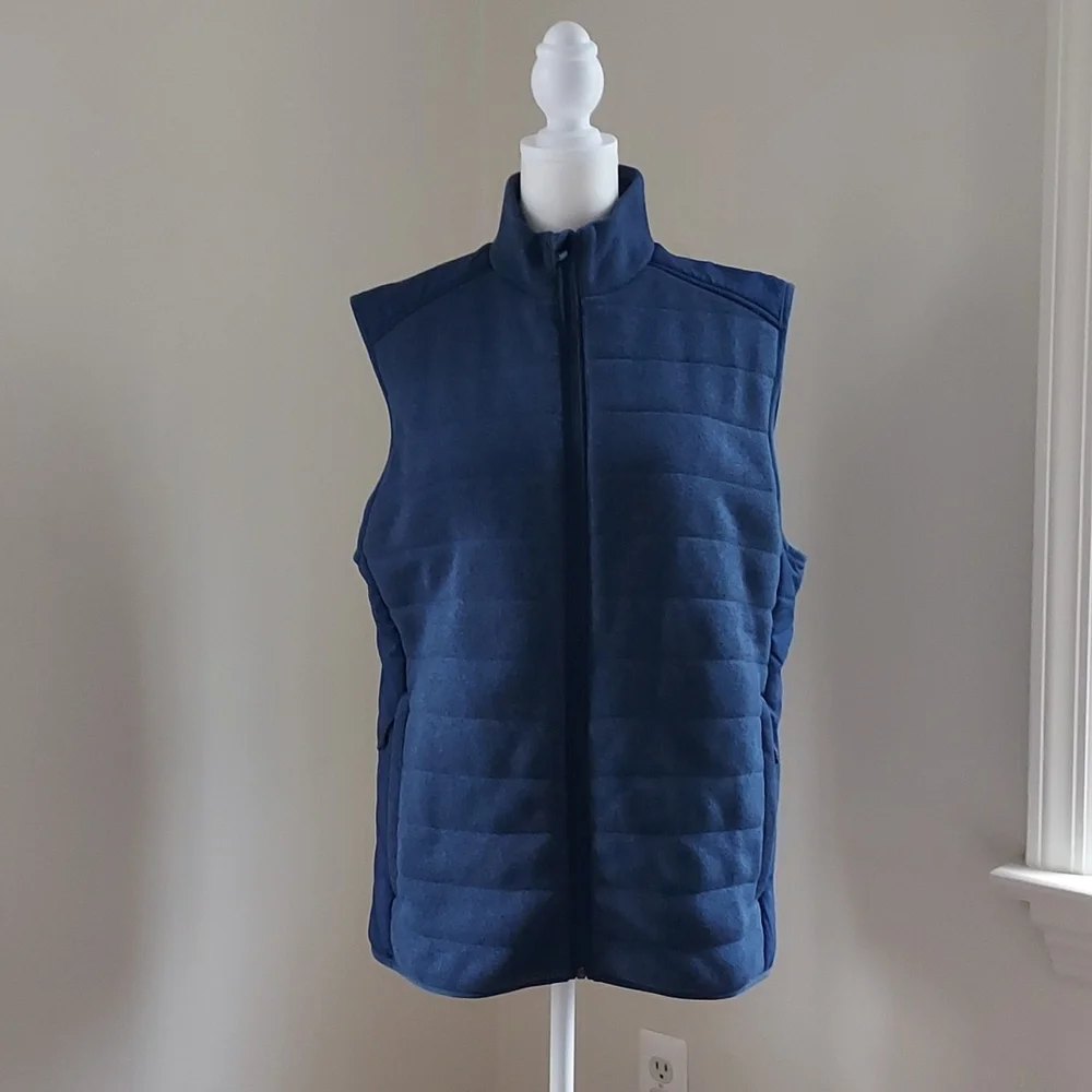 NWT Vineyard Vines Mens Perfect Sweater‎ Fleece Vest Deep Blue Size SM